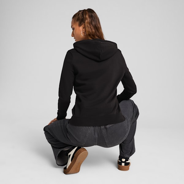 Sudadera con capucha para mujer logo Essentials No. 1, PUMA Black, extralarge